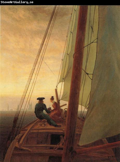 Caspar David Friedrich On a Sailing Ship